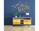 Isn't She Lovely - Metallic Wall Decals - Calligraphy Style Stickers for Walls - Copper Wall Decal